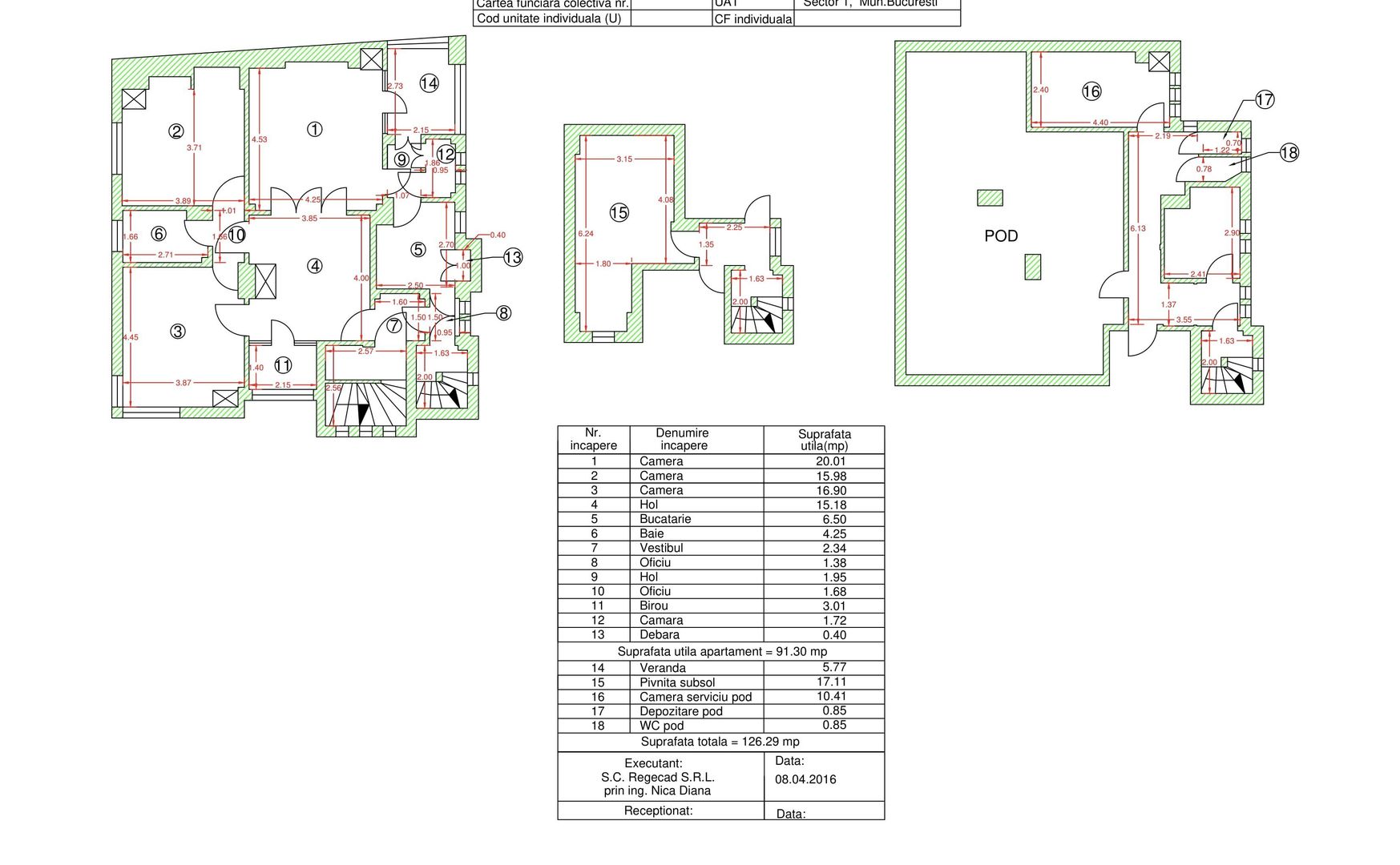 3 apartamente in Vila Primaverii 300 mp utili teren 250 mp - Poză 20