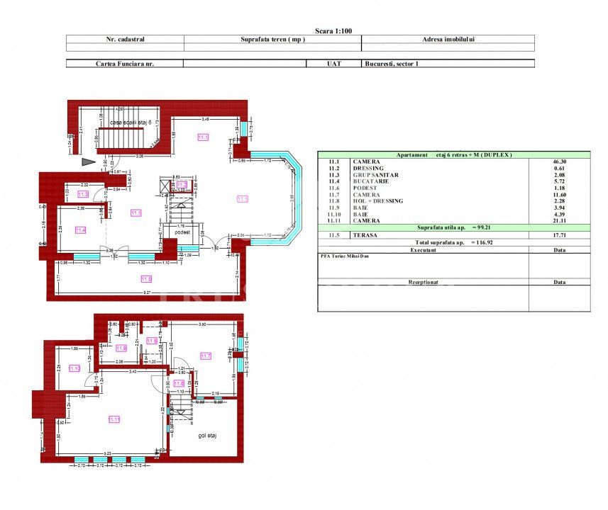 Penthouse tip Duplex 3 camere | Garaj dublu | Arcul de Triumf | Clucerului - Poză 25