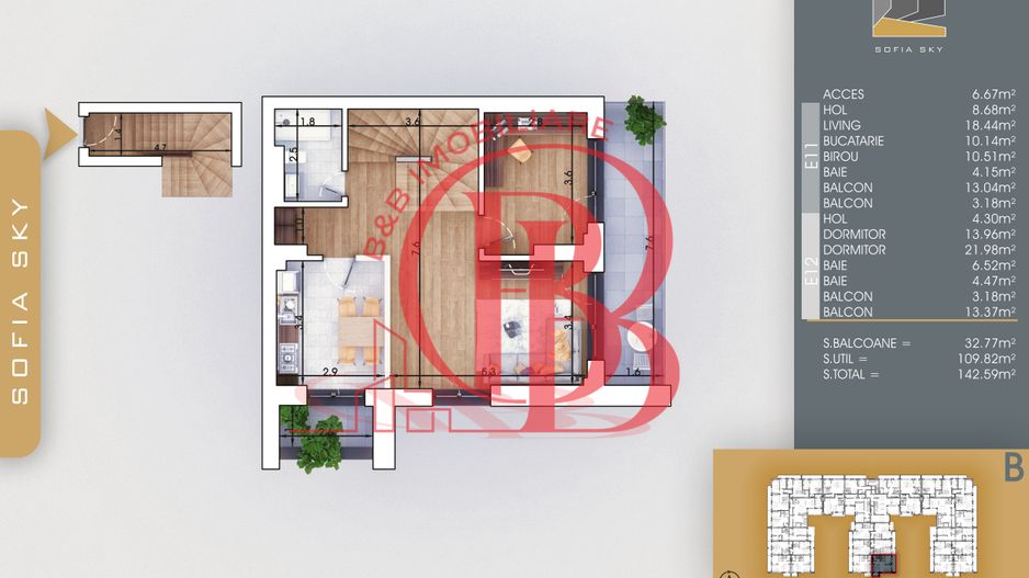 Apartament 4 camere-Duplex Bloc Finalizat Theodor Pallady - Schiță 1