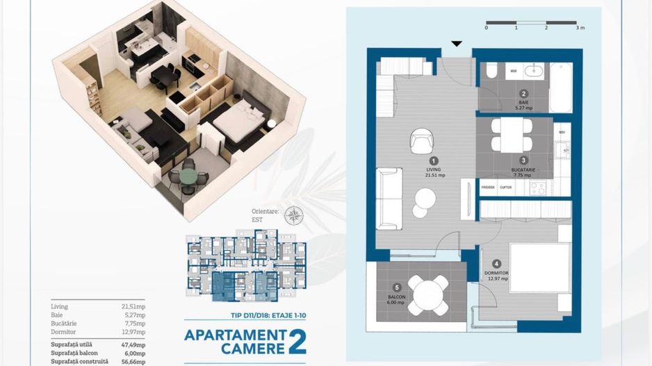 Apartament premium 2 camere Aviatiei | City Point  Bloc 2026 - Poză 6