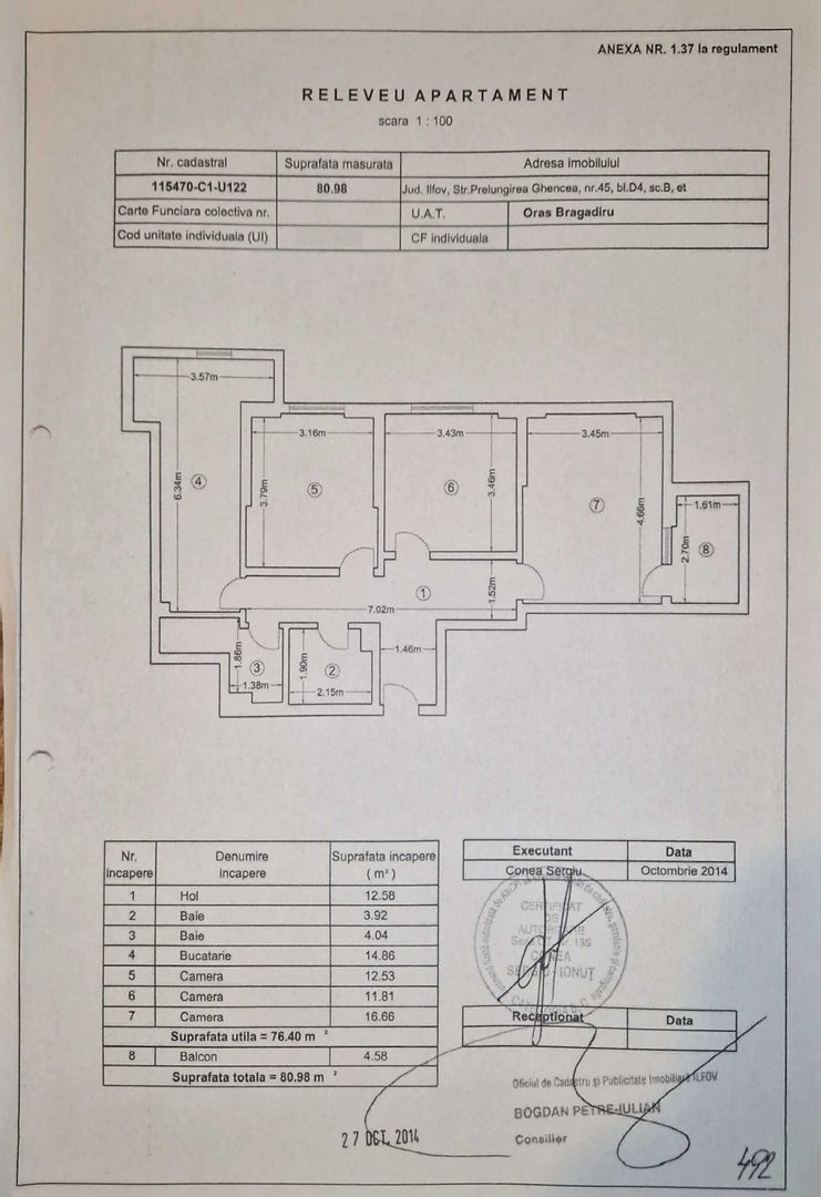 Apartament 3 camere de inchiriat, in Cartierul Latin. - Poză 8