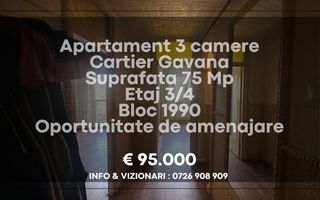 Apartament decomandat 3 camere Gavana - Poză 6