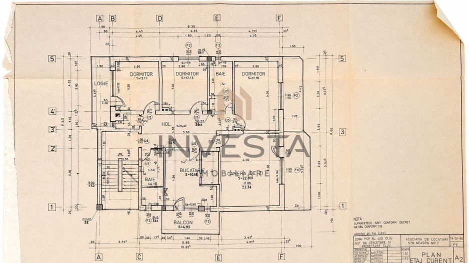 Apartament 4 camere de inchiriat + garaj, zona Centrala - Schiță 17