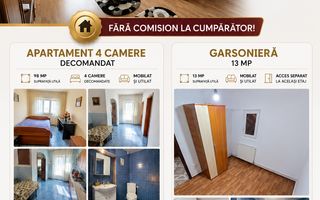 Apartament cu 4 camere + GARSONIERĂ la același etaj – VASLUI, Zona CARTIER - Poză 1