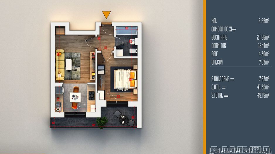 AP. 2CAM. IN BLOC PREMIUM - IDEAL LOCUINTA/INVESTITIE. PALLADY! - Poză 1