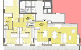 Apartament cu 4 camere in Iris - Ansamblu Exclusivist, imobil nZEB - Schiță 2