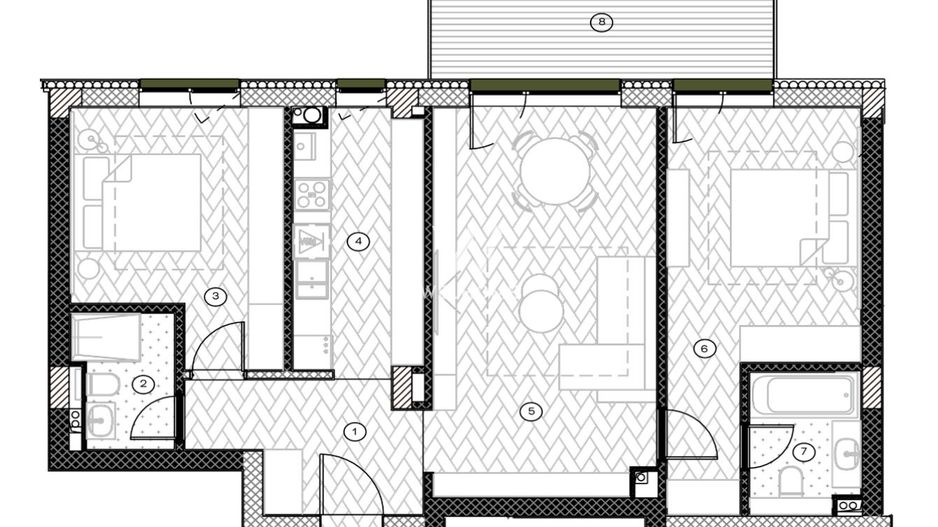 Apartament 3 camere, proiect nou - The Lake Home - Schiță 8