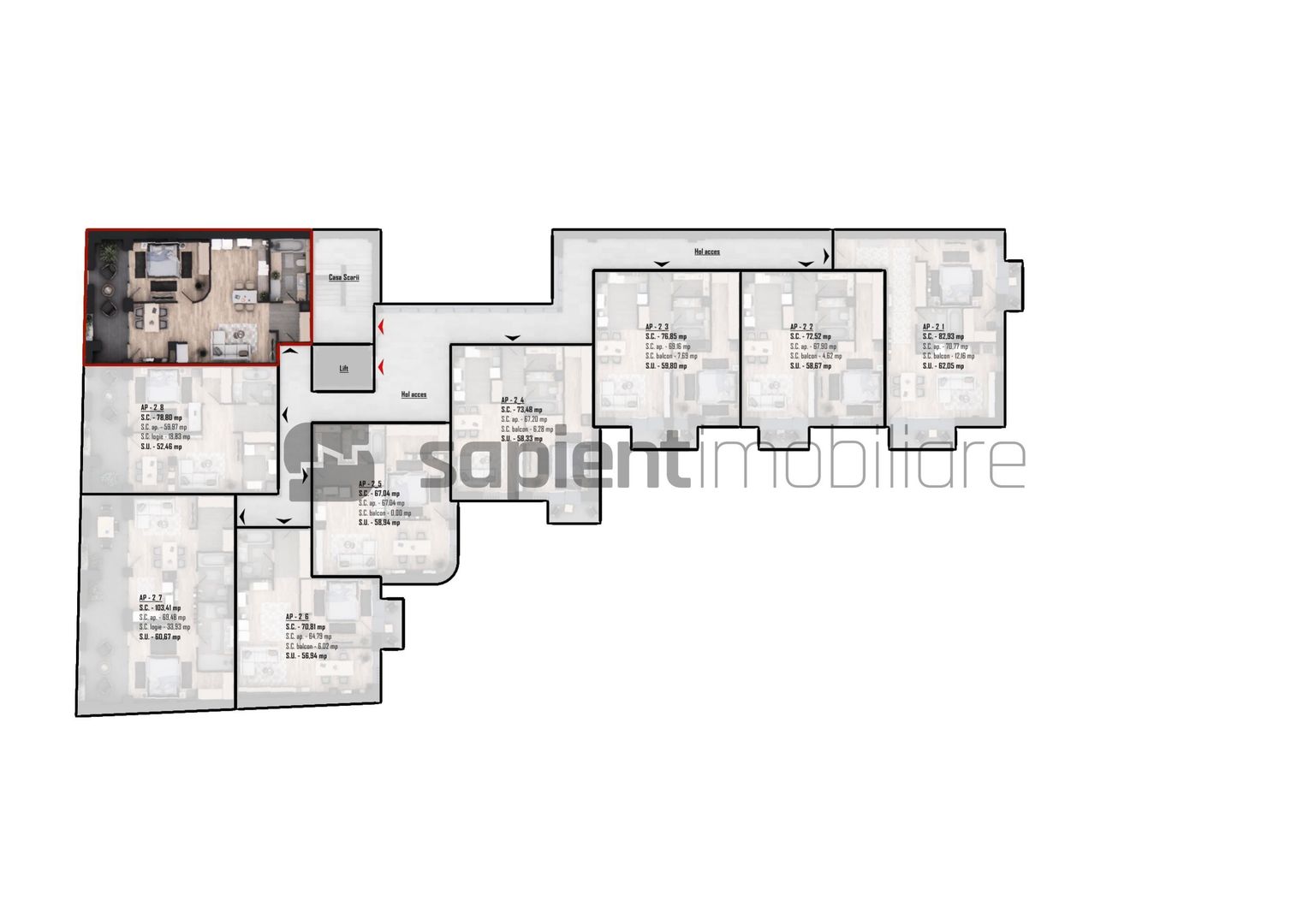Apartament nou, modern cu 2 camere - Ultracentral -  Cuza Voda - Poză 7