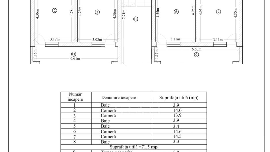 Pensiune la cheie Costinesti | 1022mp | Autorizata ISU | Centrala Gaz - Schiță 32