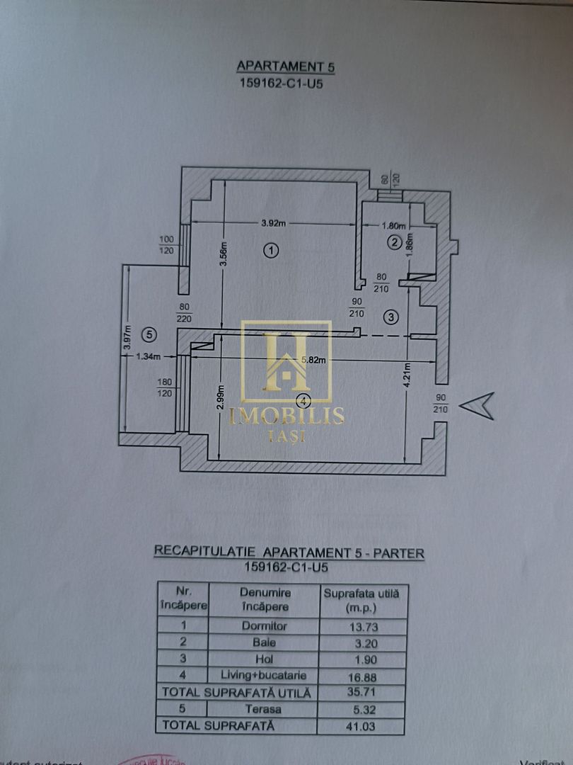 Apartament 2 camere cochet SD 41 mp. Pacurari 95000 euro - Poză 8