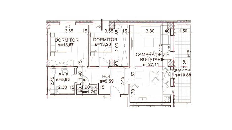 Apartament 3 camere Andrei Muresanu 71 mp utili - Poză 3
