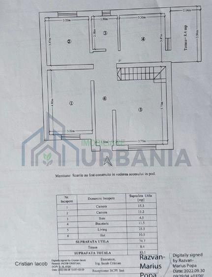 Casă individuală de vânzare în Lunca Cetățuii – parter + mansardă, 83,1 mp utili, teren 320 mp - Poză 6