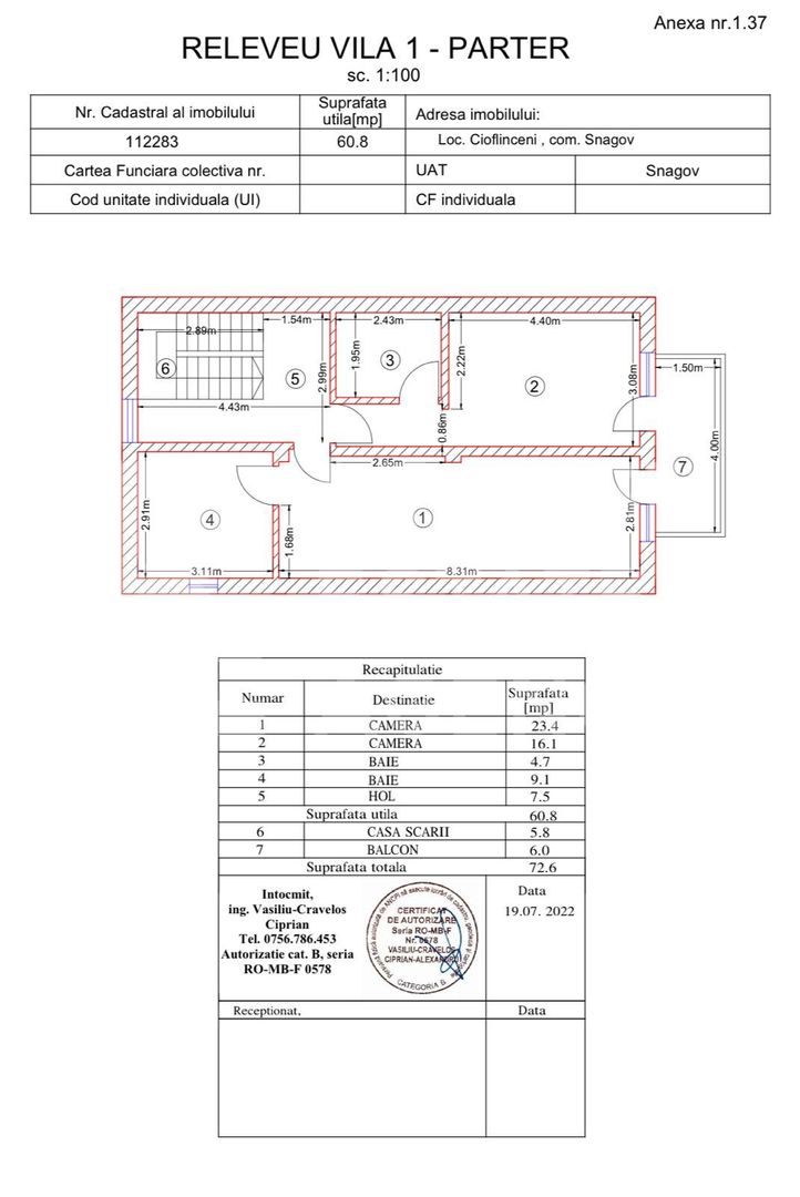 Casă cu piscină și ieșire la lacul Snagov - Schiță 17