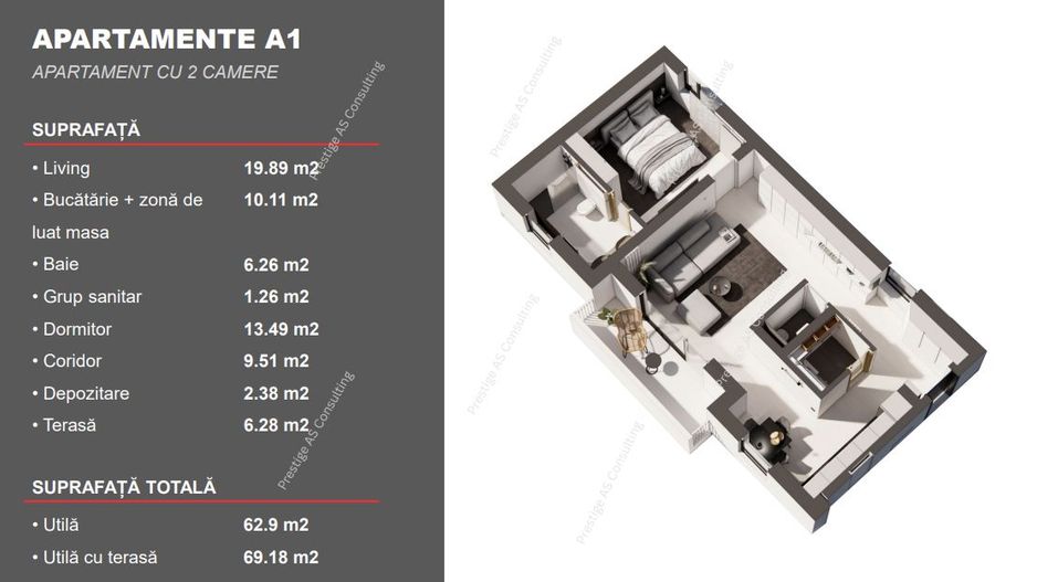 Apartament Nou 2 Camere 2 Bai | Parcul Terra- Dumbravita - Schiță 4