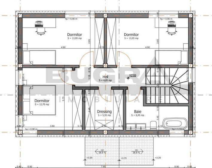 Casa individuala | 119 mp utili | 438 mp teren | Dezmir - Schiță 7