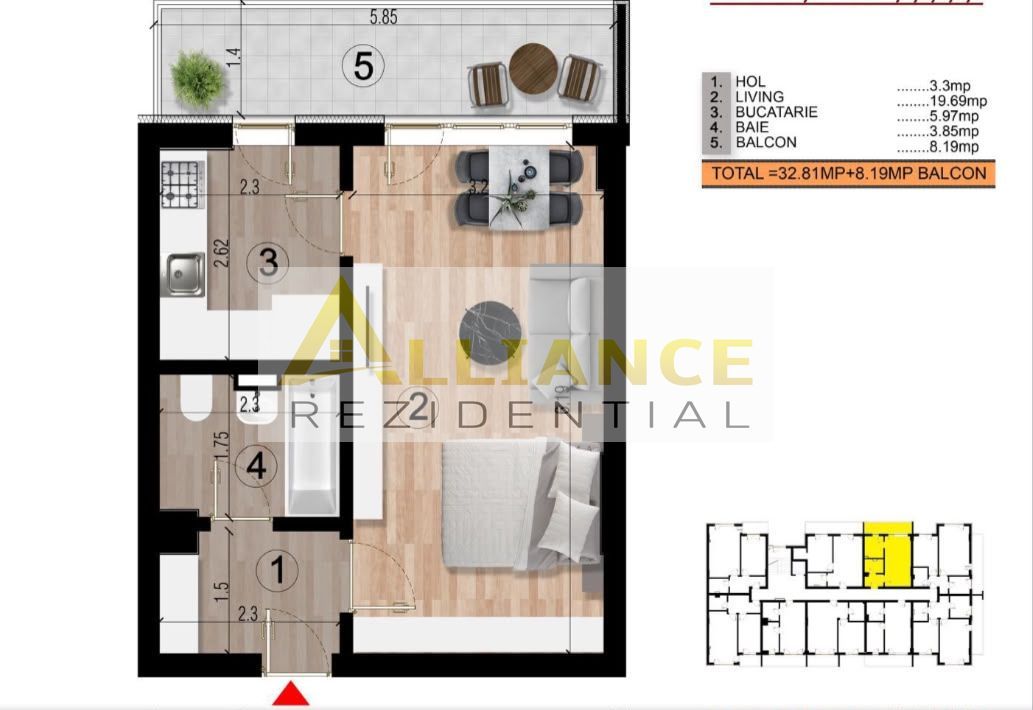 15 MINUTE METROU BERCENI - GARSONIERA - 75.500eur TVA INCLUS - Poză 7