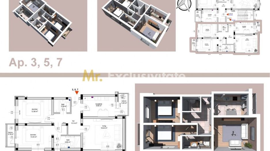 Apartament 3 camere, str Primăverii! - Poză 7