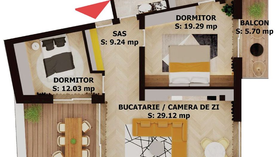 Apartament nou, 3 camere, 290 000 Euro. Comision 0. - Poză 1