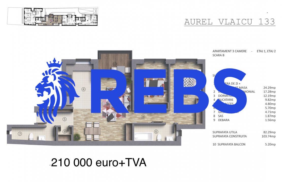 Apartament 3 camere Polona | Aurel Vlaicu  - Poză 9