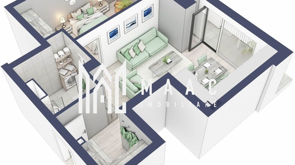 Apartament 2 camere | Balcon 10.3 mp | Etaj 2 | Turnisor - Poză 4