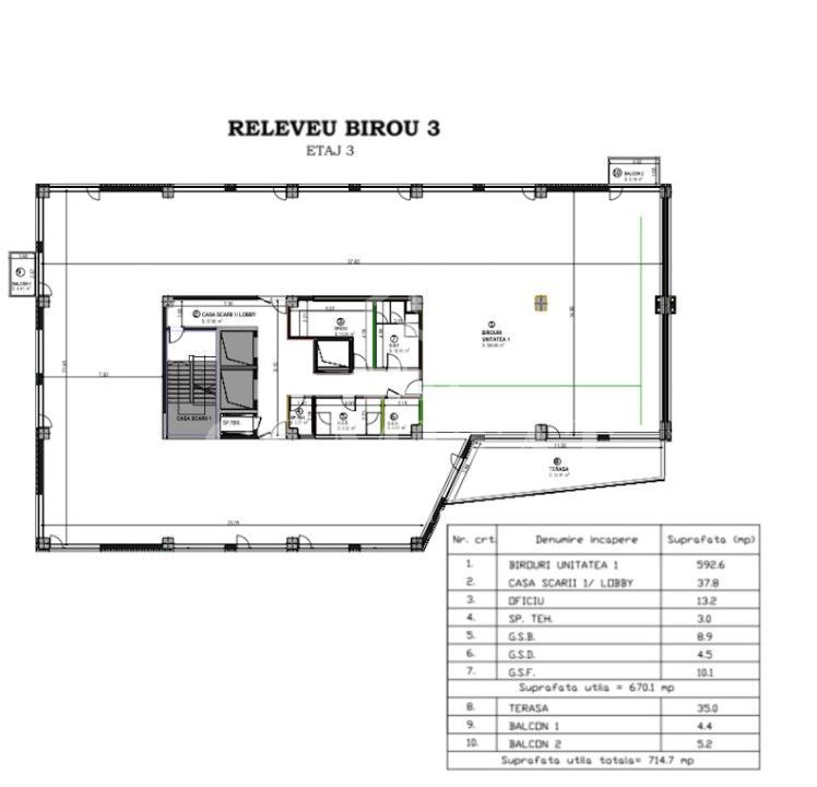 Spațiu de birou open space clasa A clădire nouă - Poză 6