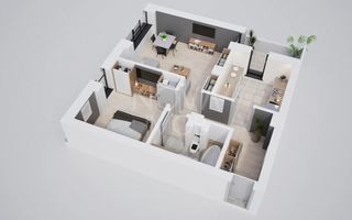 Apartament 2 camere, decomandat, ansamblu nou Calea Surii Mici - Poză 8