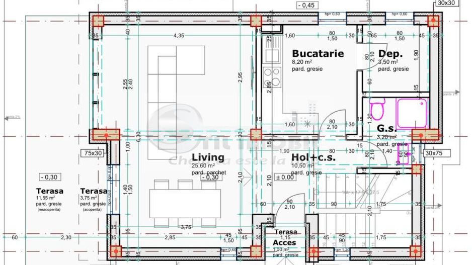 Casă moderna P+E 4 camere – Bârnova, 100 mp, curte 250 mp -180.000 € - Poză 14