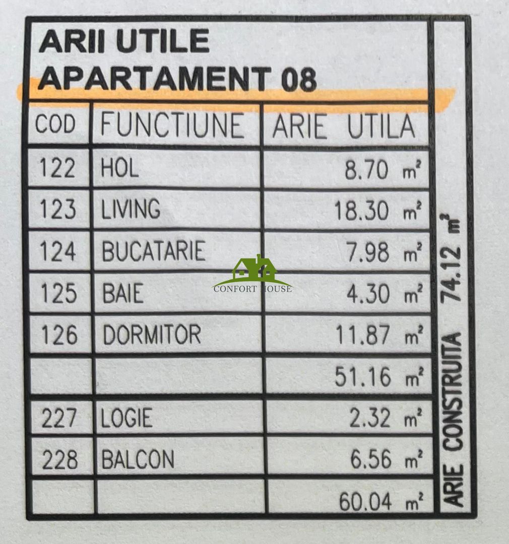 Apartament 2 camere, bloc nou, P+3, Ap.08, Et. 1, Bl.2 - CP2440199 - Poză 7