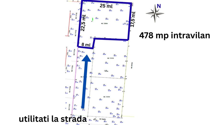 Vanzare Teren Construibil, Intravilan,CU, 478 mp - Tunari! Comision 0% - Poză 2