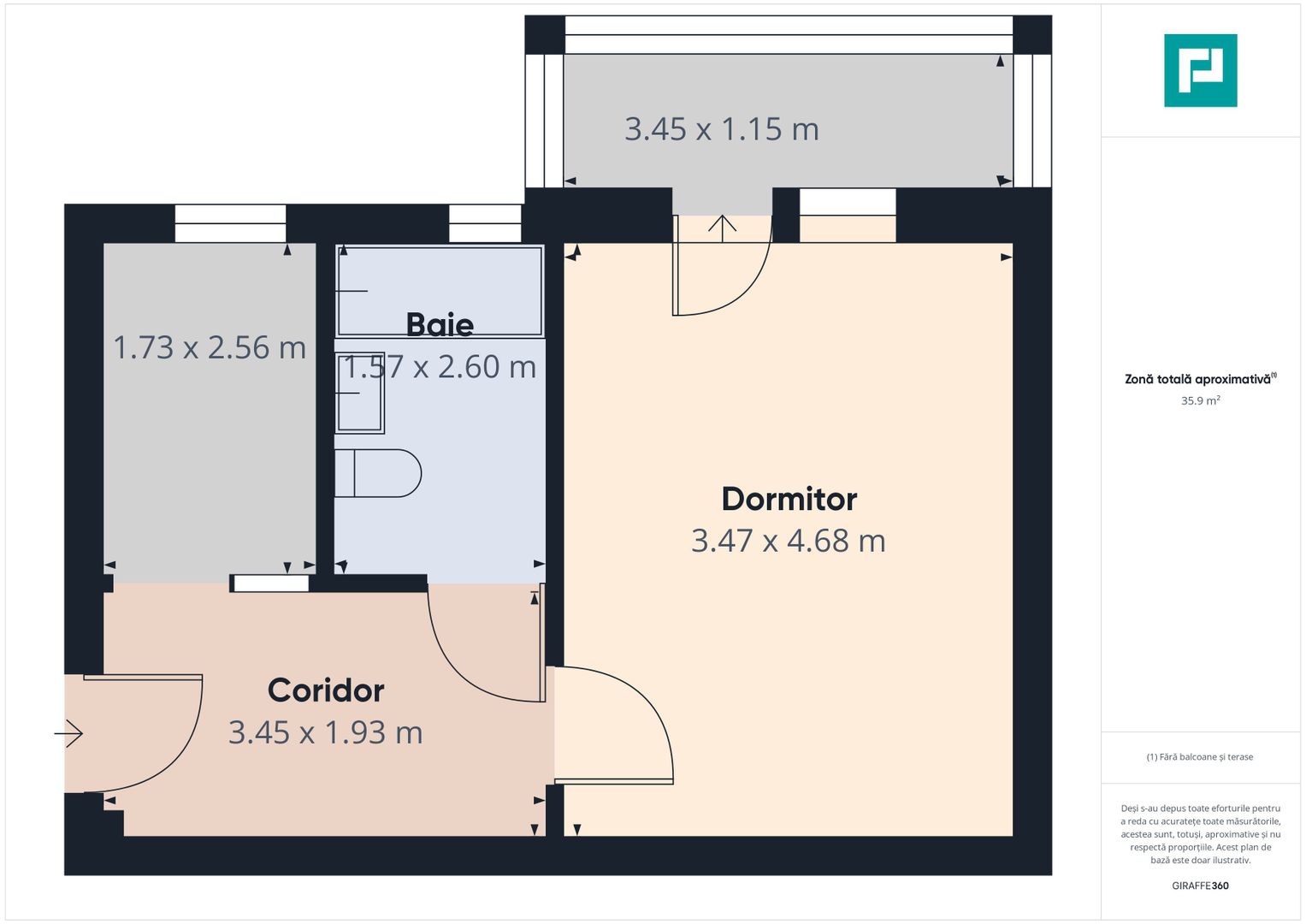 Apartament 1 cameră Soarelui - Poză 17