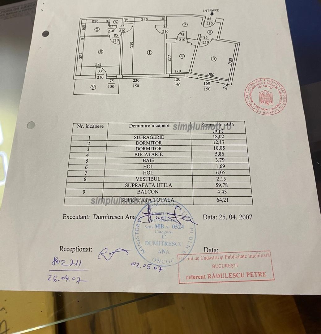 Metrou 1 Decembrie Apartament 3 Camere Mobilat si Utilat - Schiță 17