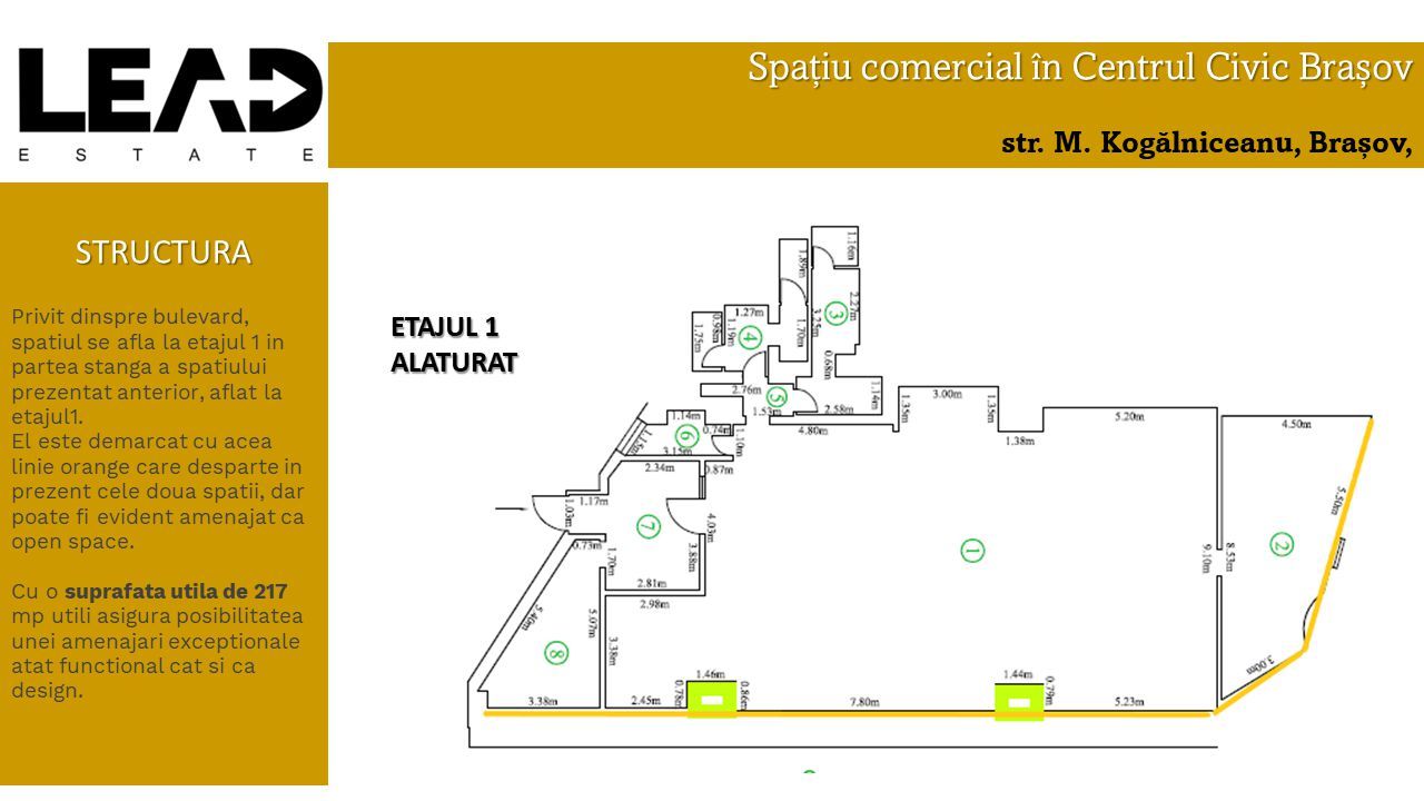 Spatiu comercial de inchiriat, 1974 mp utili, Centrul Civic Brasov! - Poză 7