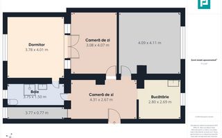 Apartament Săvârşin vizavi de intrarea la Castel - Poză 3