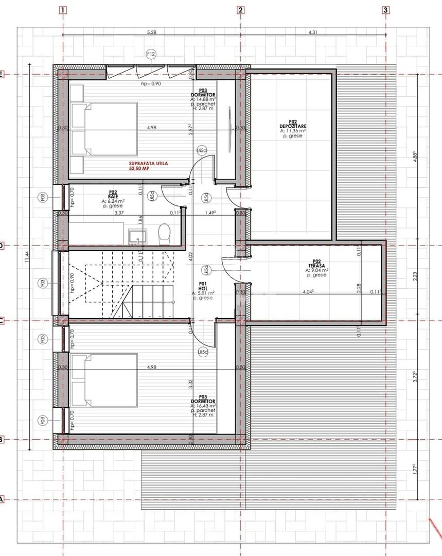Casa individuala  5 camere 155 mp/utili, teren 516 mp, Bod/Brasov - Schiță 4