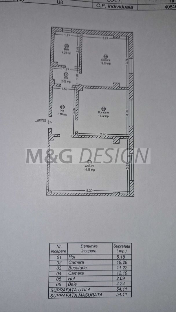 Ap 2 camere decomandat + curte, bloc nou zona Brancoveanu - Schiță 7
