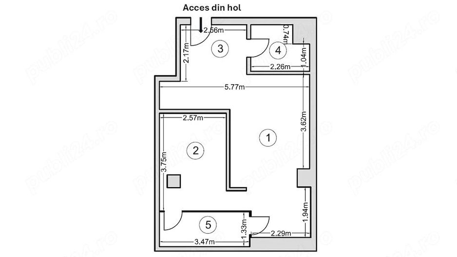 Apartament tip studio, etaj 5, vedere la Lacul Siutghiol.- OCAZIE - Poză 5