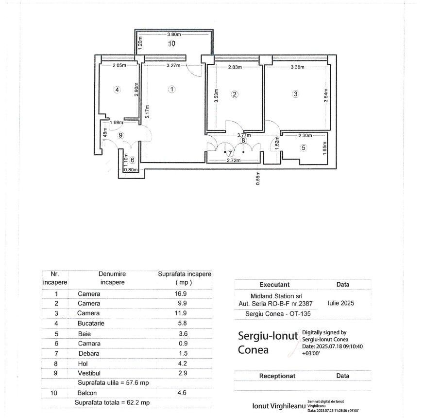Comision 0% | 3 camere Mihai Bravu | Metrou Obor - Schiță 12