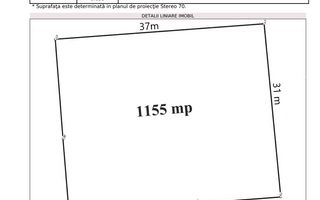 Teren Aviatiei | Caramfil | Super Pozitie | 1155 mp | Metrou la 550m | - Schiță 4