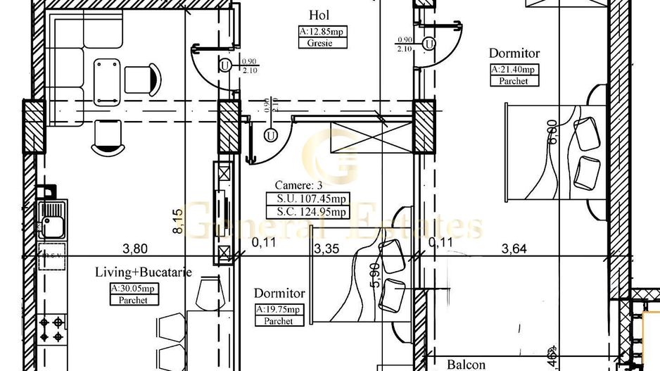 Vânzare apartament PREMIUM cu 3 camere | COPOU | 110 m.p - Poză 16