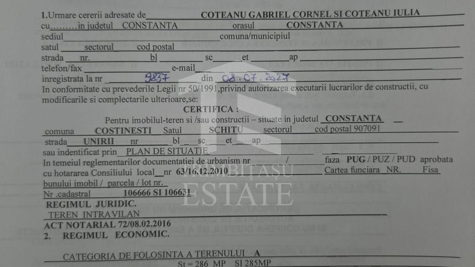 🔥 OPORTUNITATE DE INVESTIȚIE | COSTINEȘTI – ZONA STRADA UNIRII 🔥 - Schiță 4