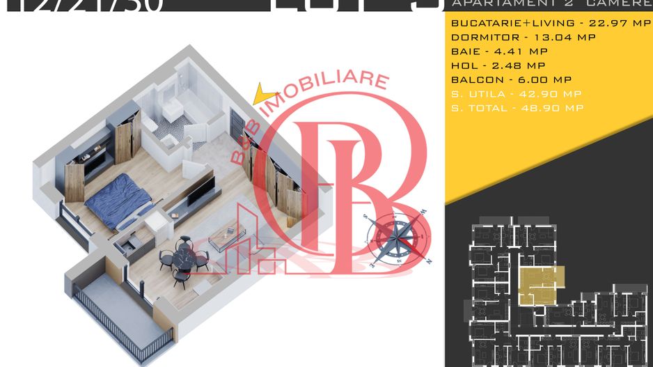 2 camere modern centrala proprie - Metrou Nicolae Teclu - Schiță 7