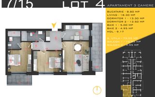 APARTAMENT 3 CAMERE / INCALZIRE PARDOSEALA / NICOLAE TECLU! - Poză 1