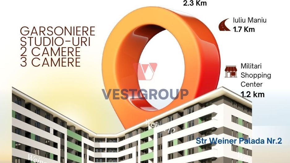 Apartament 2 Camere Direct Dezvoltator Weiner2 VestGroup Stradal - Poză 1