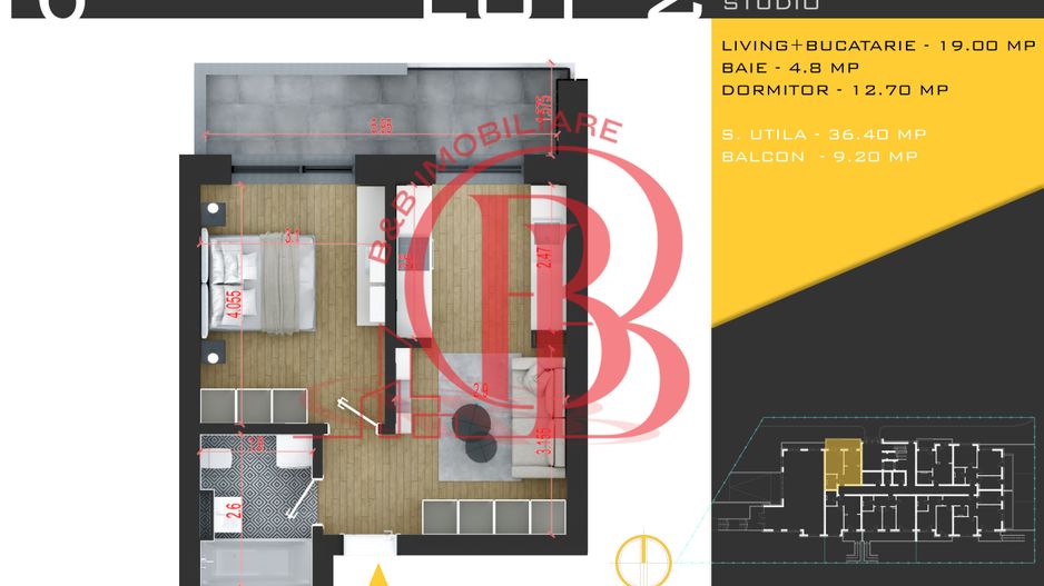 2 camere  Titan Pallady  Metrou Nicolae Teclu - Schiță 10