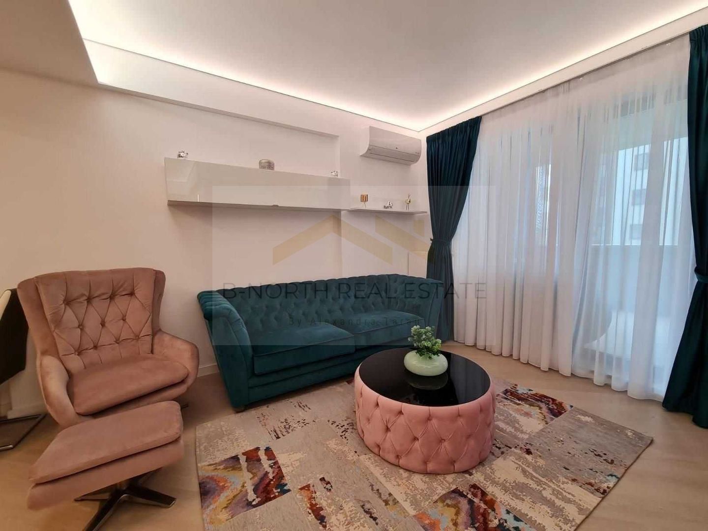 Apartament de închiriat 3 camere Cortina North Pipera | 78 mp | Etaj 1 | Terasă - Poză 7