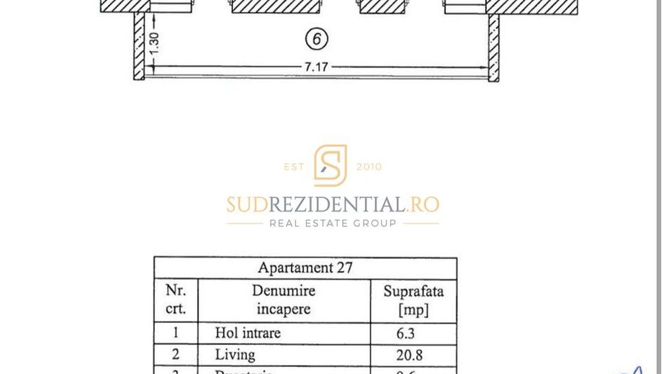 Apartament 2 camere de inchiriat, mobilat, The Grand Kristal, Sector 4 - Schiță 9