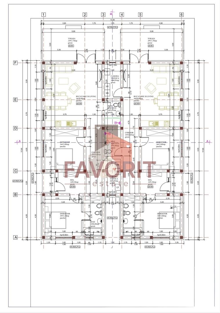 Teren in Mosnita Noua | Toate utilitatile | Cu proiect si AC | Duplex - Schiță 2