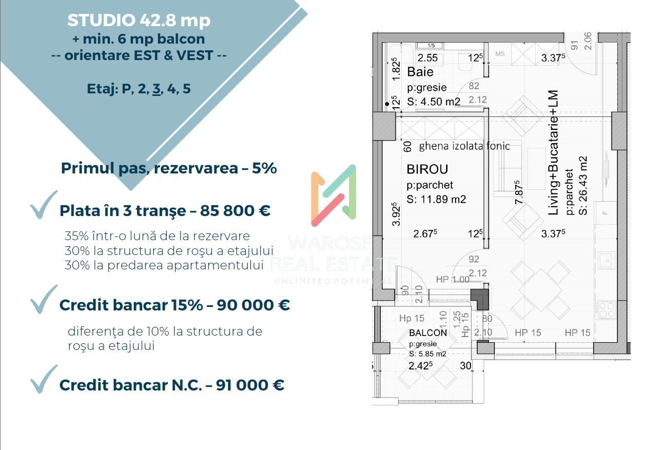 2 Camere | Studio | 0% Comision | Tractorul | 2026-2027 - Poză 12