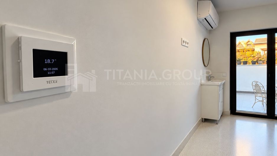 Cameră individuală cu terasa proprie în salon,  aer condiționat, modern - Poză 3