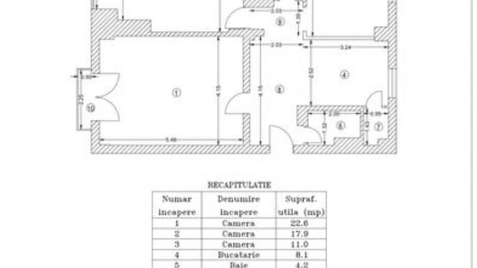 APARTAMENT 3 CAMERE | B-DUL BUREBISTA | ZONA CENTRALĂ - Schiță 12